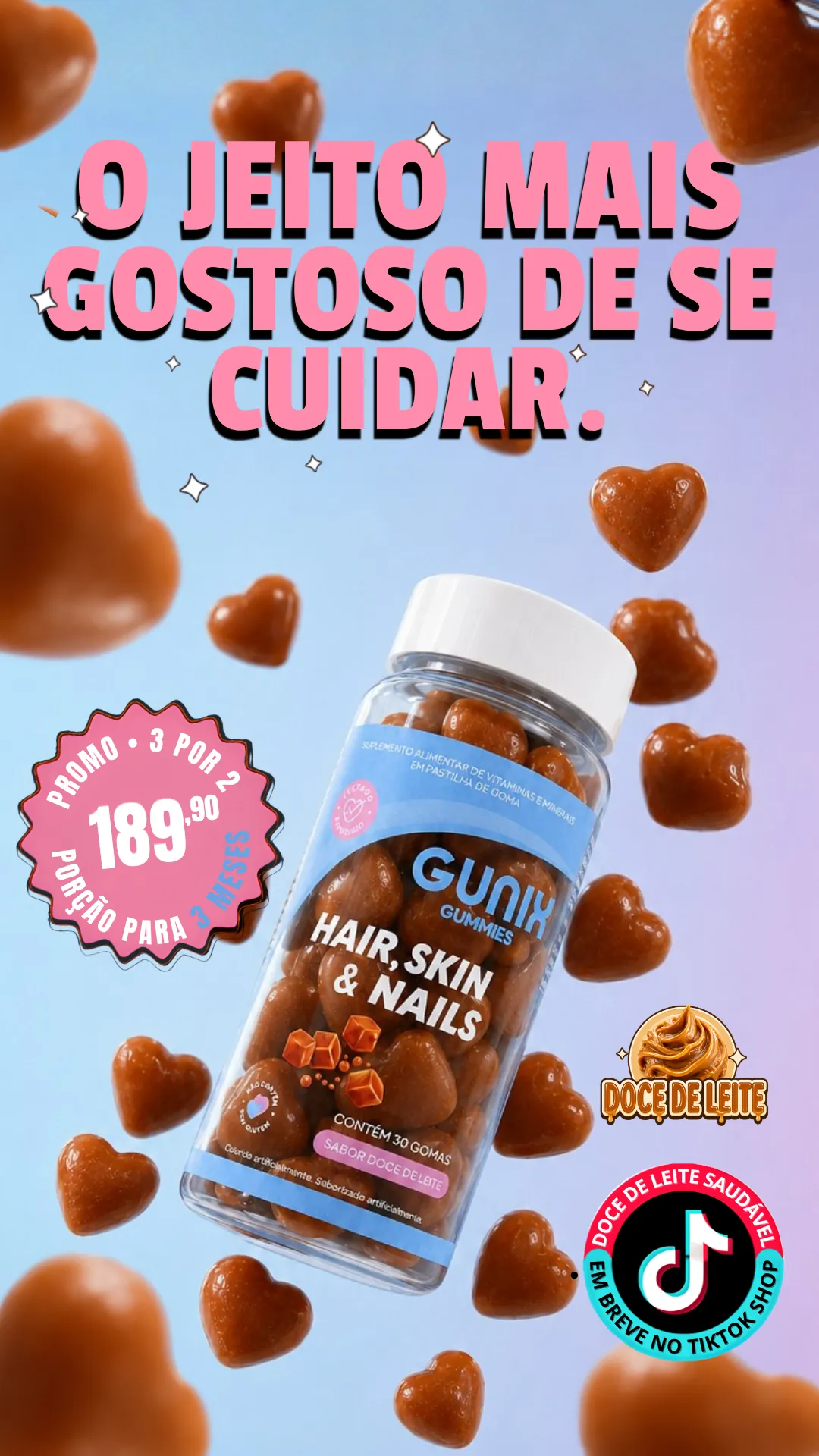 Gunix Gummies — o jeito mais gostoso de se cuidar. Promo 3 por 2 por R$189,90